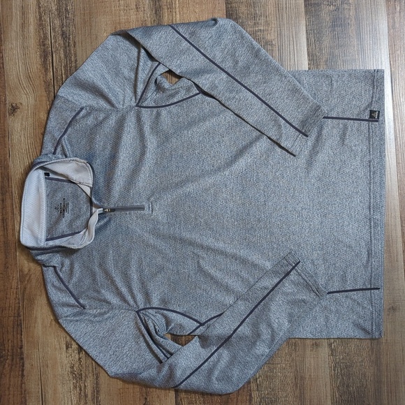 Prana 1/4 Zip Pullover Long Sleeve Size Medium in Heathered Gray - Picture 1 of 10